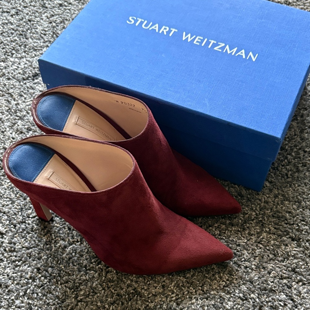 Stuart Weitzman Suede Mules